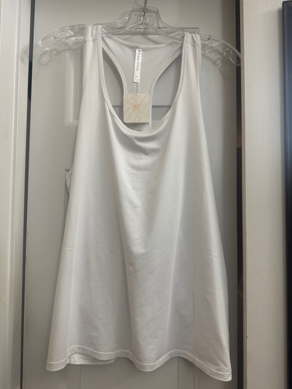 Fabletics White Racerback Tank Top